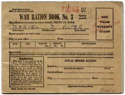 War Ration Book No. 3 – Family Preserves